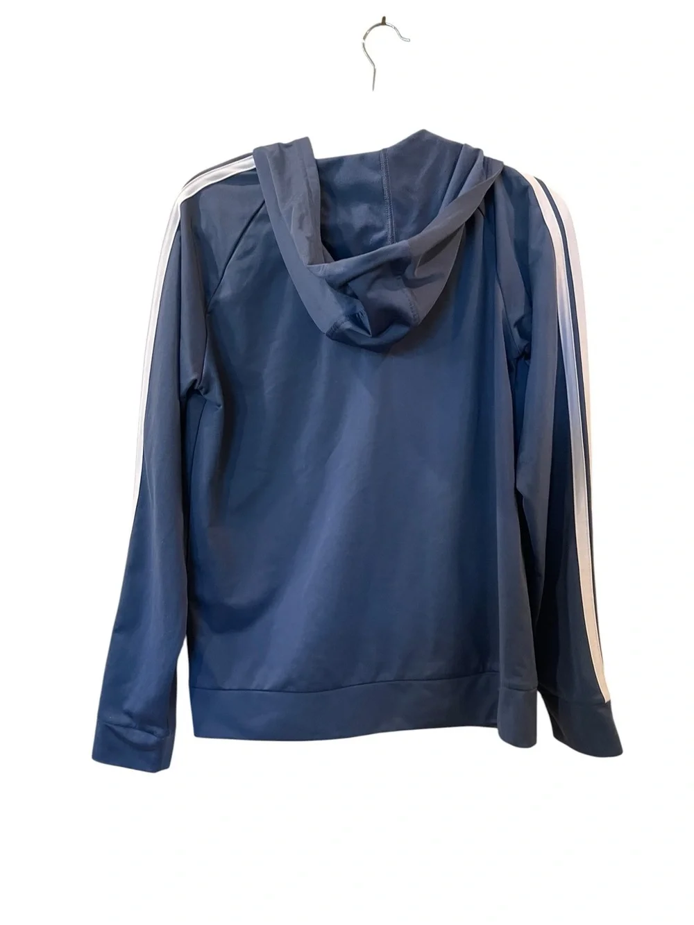 Adidas Boy’s Blue 3-Stripes Tricot Hooded Full Zip Jacket Size: XL 18/20